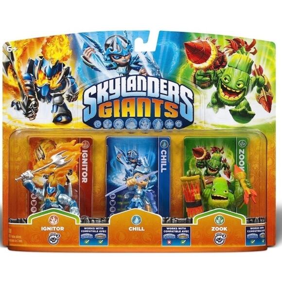 Skylanders Giants Triple Pack - Ignitor, Chill, and Zook - Picture 2 of 11